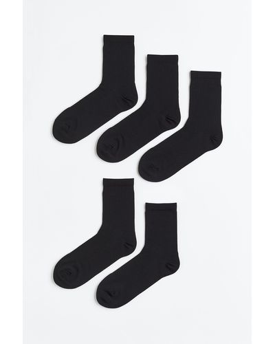 H&M Lot de 5 chaussettes de sport DryMoveTM - Noir