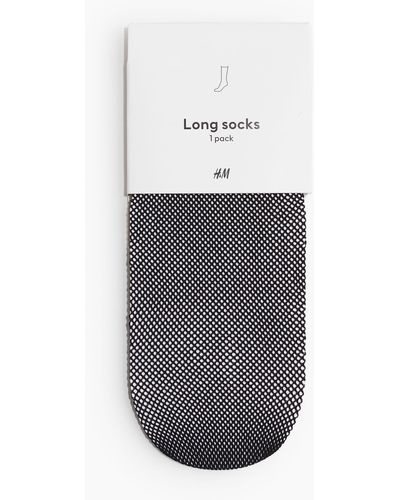 H&M Lange Socken aus Mesh - Weiß