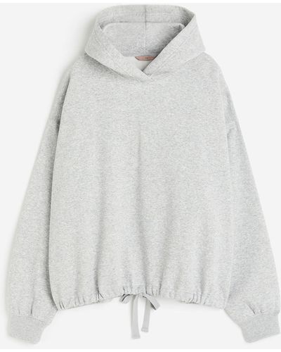 H&M Capuchonsweater Met Drawstring - Wit