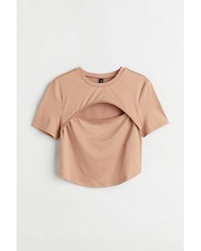 H&M Shirt mit Cut-outs - Natur