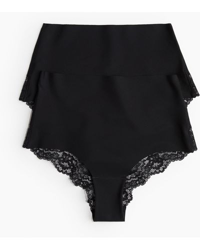 H&M Lot de 2 culottes Light Shape - Noir