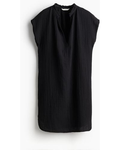 H&M Kleid aus Musselin - Schwarz