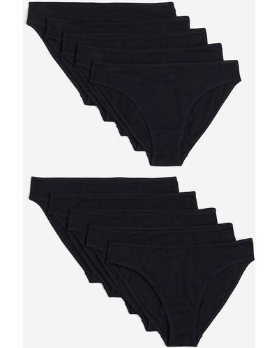 H&M Lot de 10 culottes - Noir