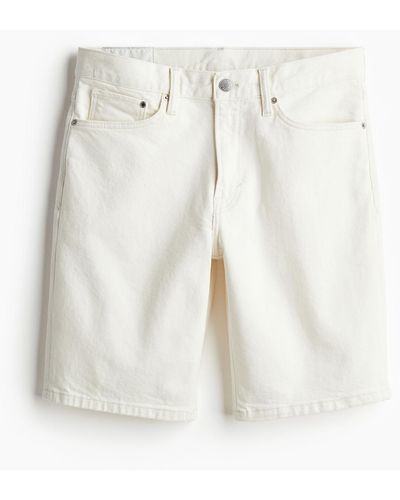 H&M Regular Denim Shorts - Weiß