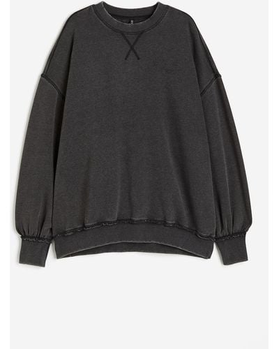 H&M Oversized Sweatshirt - Schwarz