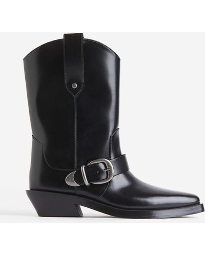 H&M Cowboystiefel - Schwarz