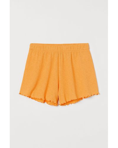 H&M Shorts mit Strukturmuster - Gelb