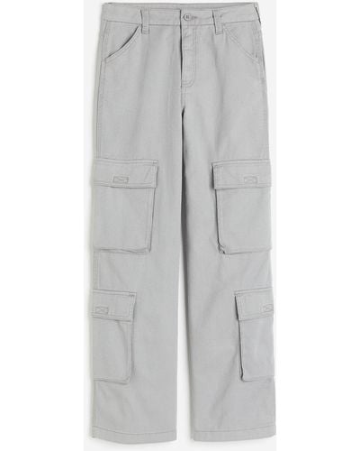 H&M Twill Utilitybroek - Grijs