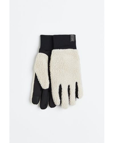 H&M Smartphone-Handschuhe aus Teddyfleece - Schwarz