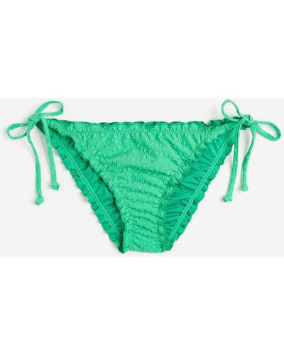 H&M Tie-Tanga Bikinihose - Grün