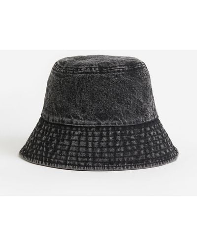 H&M Bucket Hat aus Denim - Schwarz