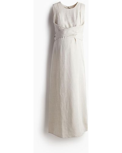 H&M MAMA Stillkleid aus Leinenmix - Weiß