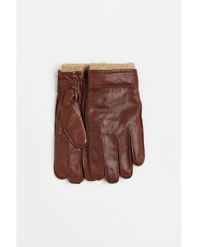 H&M Lederhandschuhe - Braun