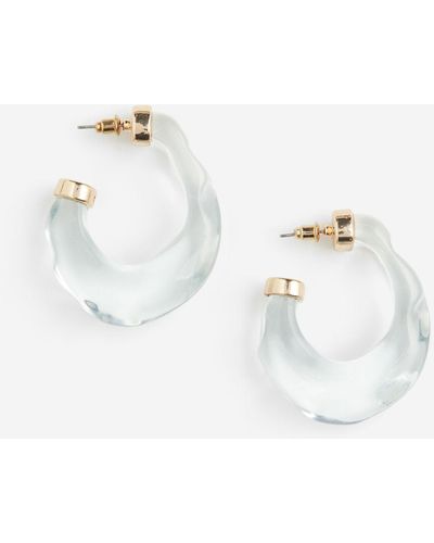 H&M Runde, leicht asymmetrische Ohrringe - Blau