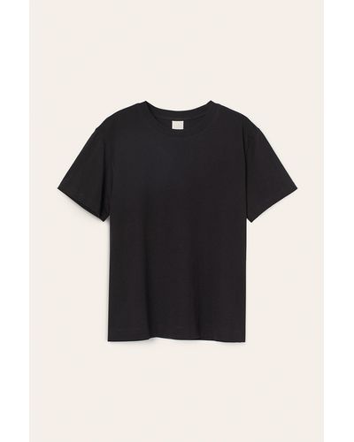 H&M T-Shirt aus Baumwolle - Schwarz