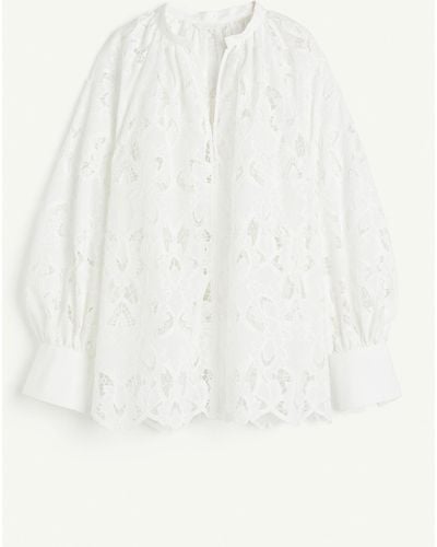 H&M Blouse en broderie anglaise - Blanc