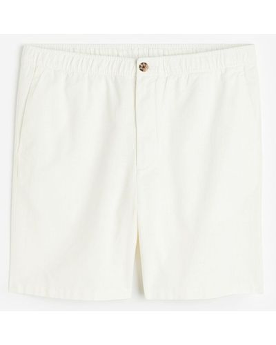 H&M Shorts aus Leinenmix Regular Fit - Weiß