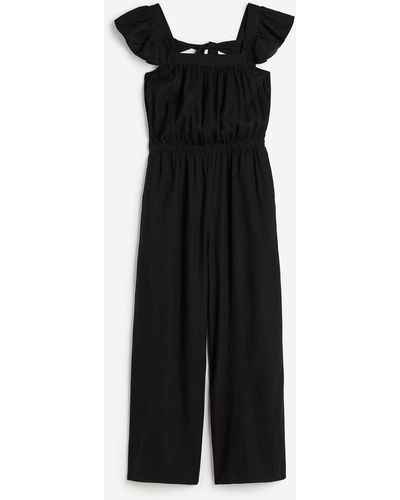 H&M Jumpsuit Van Linnenmix - Zwart