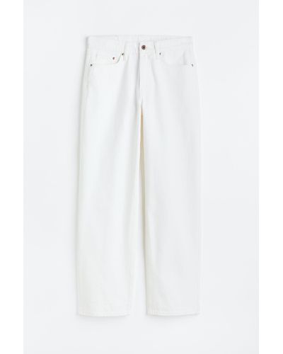 H&M 90s Baggy Low Jeans - Weiß