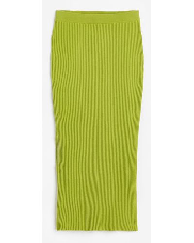 H&M Rib-knit skirt - Grün