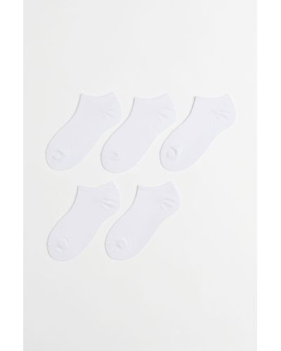 H&M 5er-Pack Sneakersocken - Weiß
