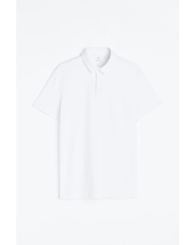 H&M Poloshirt Slim Fit - Weiß
