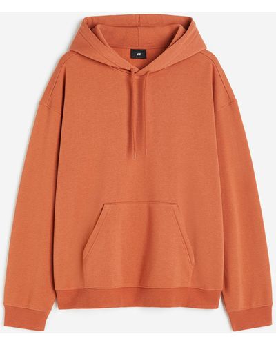 H&M Hoodie in Loose Fit - Orange