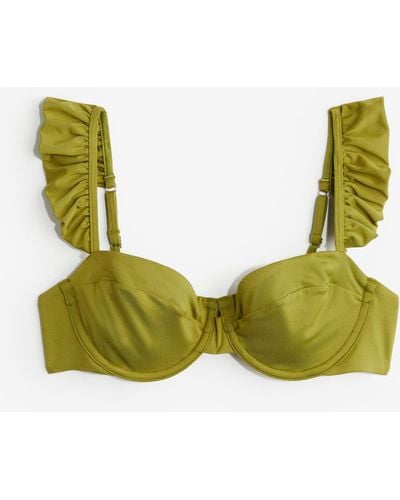 H&M Unwattiertes Bikinitop - Gelb