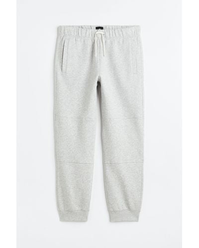H&M Sweatpants aus Baumwolle Relaxed Fit - Weiß