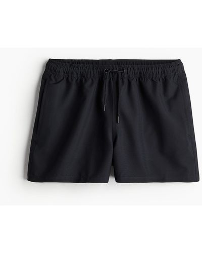 H&M Borg Solid Swim Shorts - Zwart