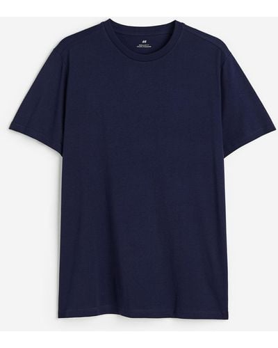 H&M T-Shirt in Regular Fit - Blau