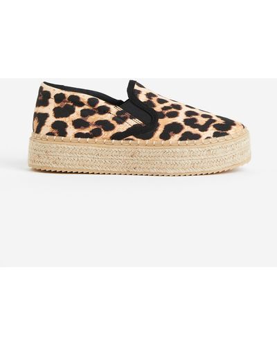 H&M Espadrilles mit Plateau - Natur