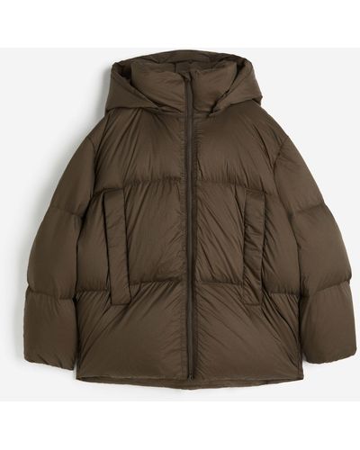 H&M Oversized Puffer Jacket - Braun