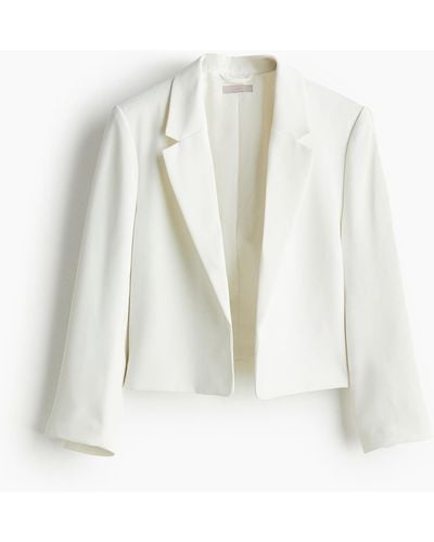 H&M Blazer mit Ärmelschlitzen - Weiß