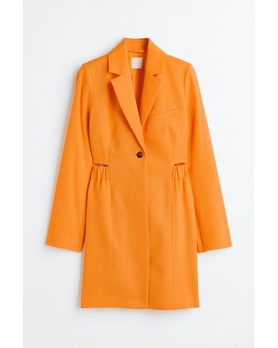 H&M Robe blazer avec ouvertures - Orange