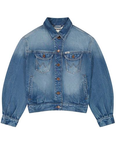 H&M Jumbo Trucker Jacket - Blauw