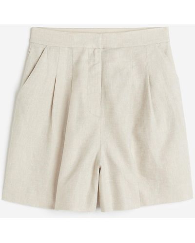 H&M Shorts aus Leinenmix - Natur