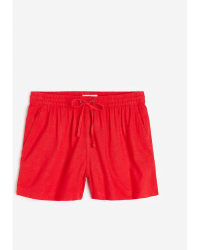 H&M Shorts aus Leinenmix - Rot