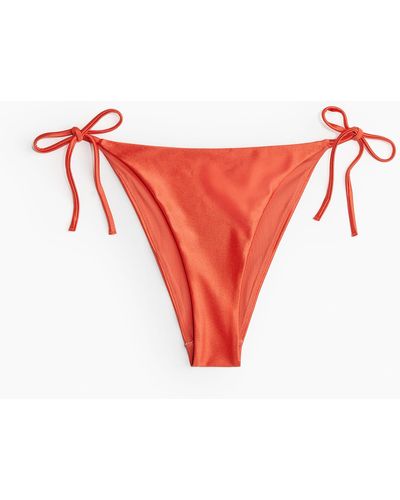 H&M Tie-Tanga Bikinihose - Rot
