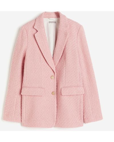 H&M Boucléblazer - Roze