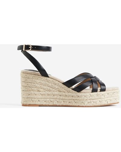 H&M Espadrilles à talon compensé - Blanc