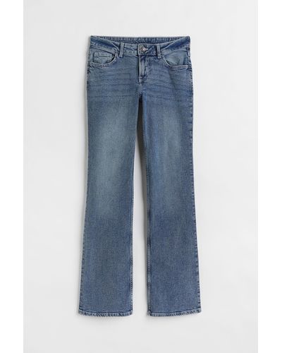 H&M Flare Low Jeans - Blauw
