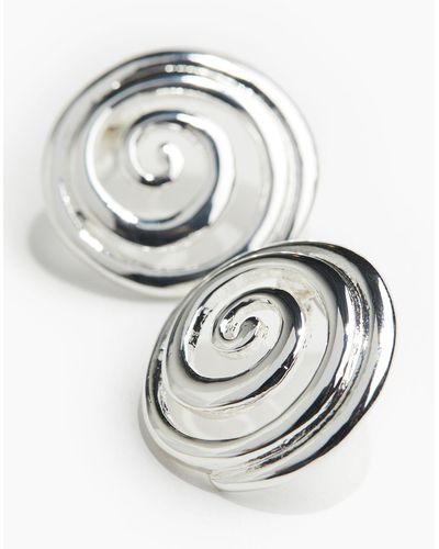 H&M Spiraalvormige Oorbellen - Metallic