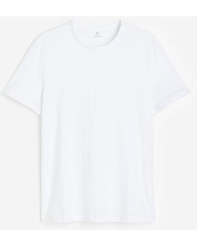 H&M T-shirt Slim Fit en coton - Blanc
