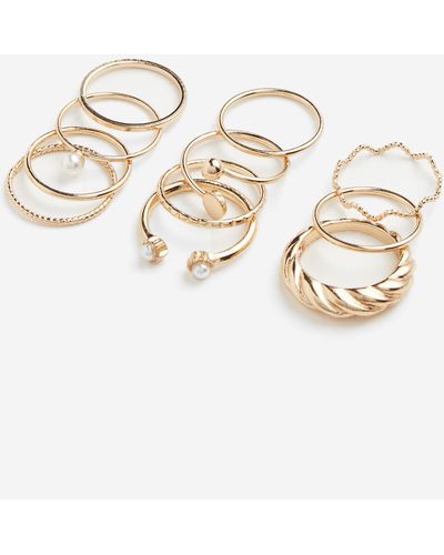 H&M 11er-Pack Ringe - Weiß