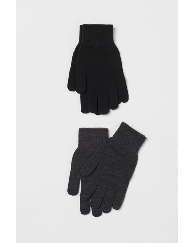 H&M Lot de 2 paires de gants - Noir
