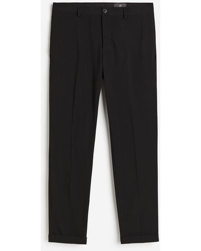 H&M Pantalon de costume court Slim Fit - Noir