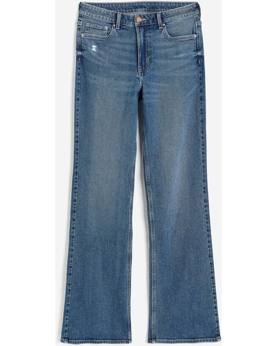 H&M Bootcut High Jeans - Blau