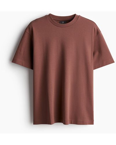 H&M T-shirt Loose Fit - Marron