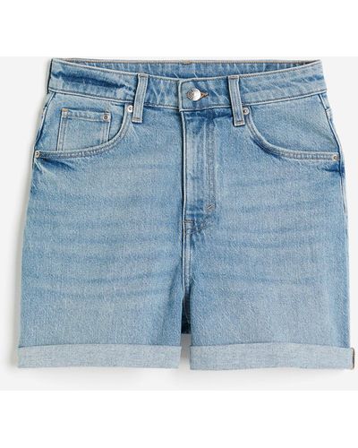 H&M Short en denim Mom Ultra High - Bleu